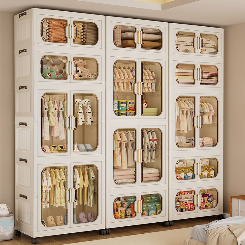 Baby Clothing Dresser - ตู้เสื้อผ้าเด็กพับได้หลากสี – กล่องเก็บเสื้อผ้าเด็กความจุขนาดใหญ่, ตู้เก็บของแบบพับได้สำหรับห้องนั่งเล่นและห้องนอน