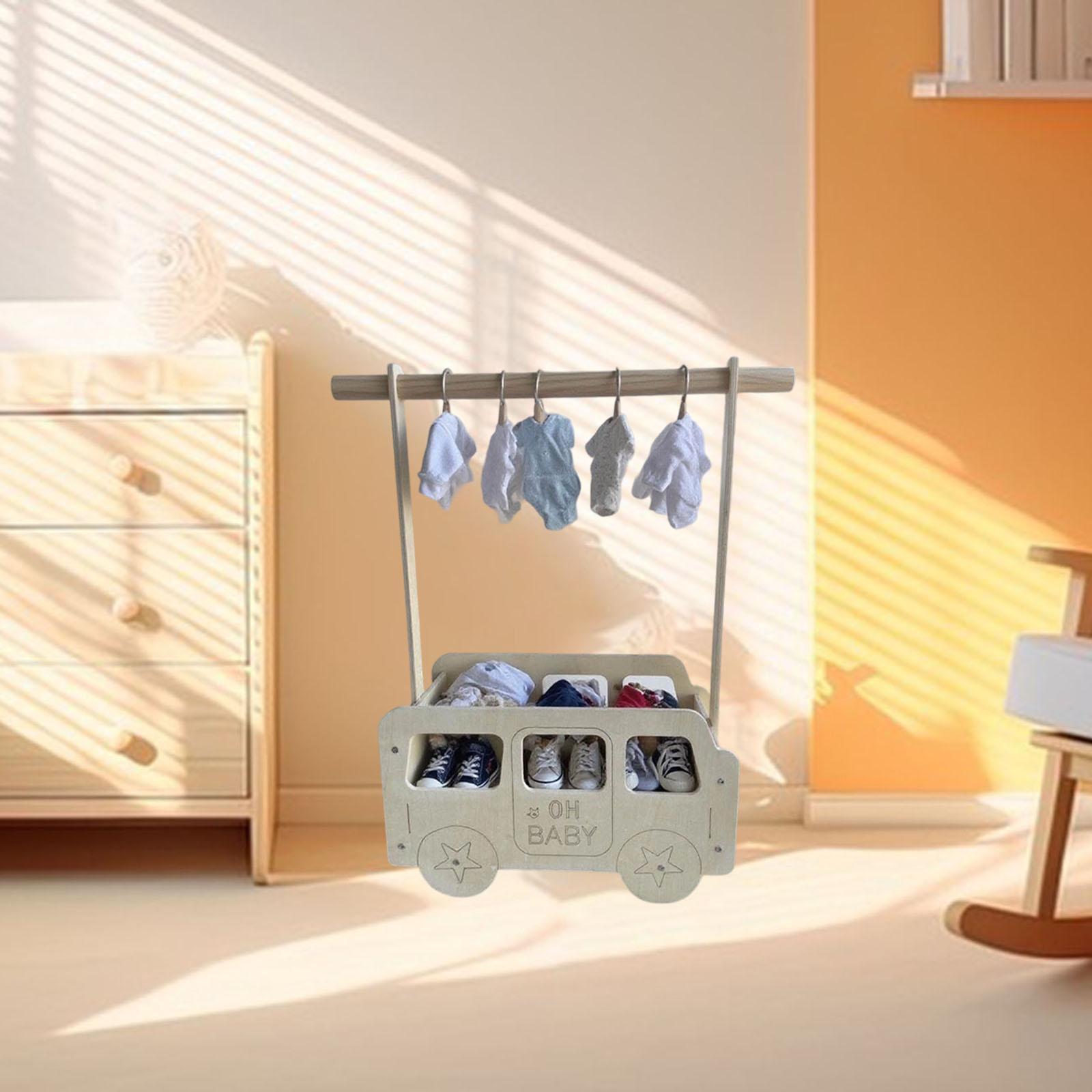 Baby Clothing Hanging Rack - เสื้อผ้าสัตว์เลี้ยง Rack Baby Shower Crate ตู้เสื้อผ้าแขวนผ้าไม้อิสระสัตว์เลี้ยงตะกร้าเก็บของเล่นสําหรับหมวกรองเท้าห้องนั่งเล่น