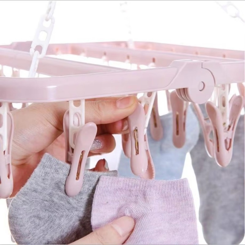1 ชิ้น ราวตากผ้าแบบพับได้ 32 ค - Baby Clothing Hanging Rack บทวิจารณ์และราคา