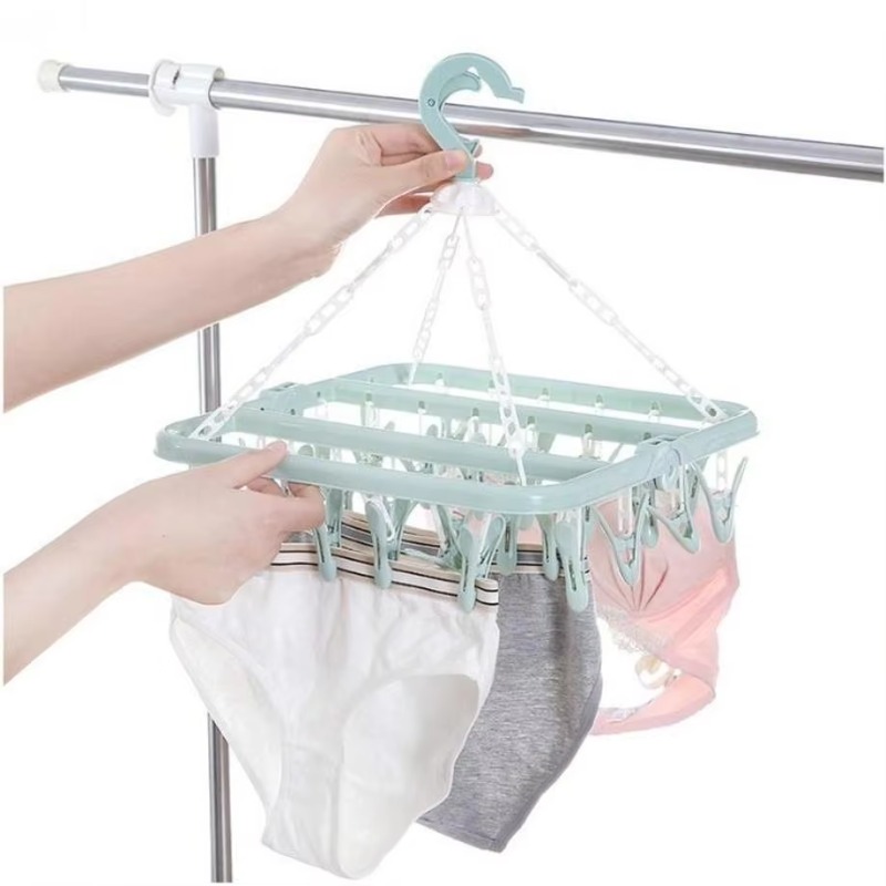 1 ชิ้น ราวตากผ้าแบบพับได้ 32 ค - Baby Clothing Hanging Rack บทวิจารณ์และราคา
