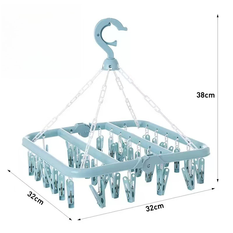 1 ชิ้น ราวตากผ้าแบบพับได้ 32 ค - Baby Clothing Hanging Rack บทวิจารณ์และราคา